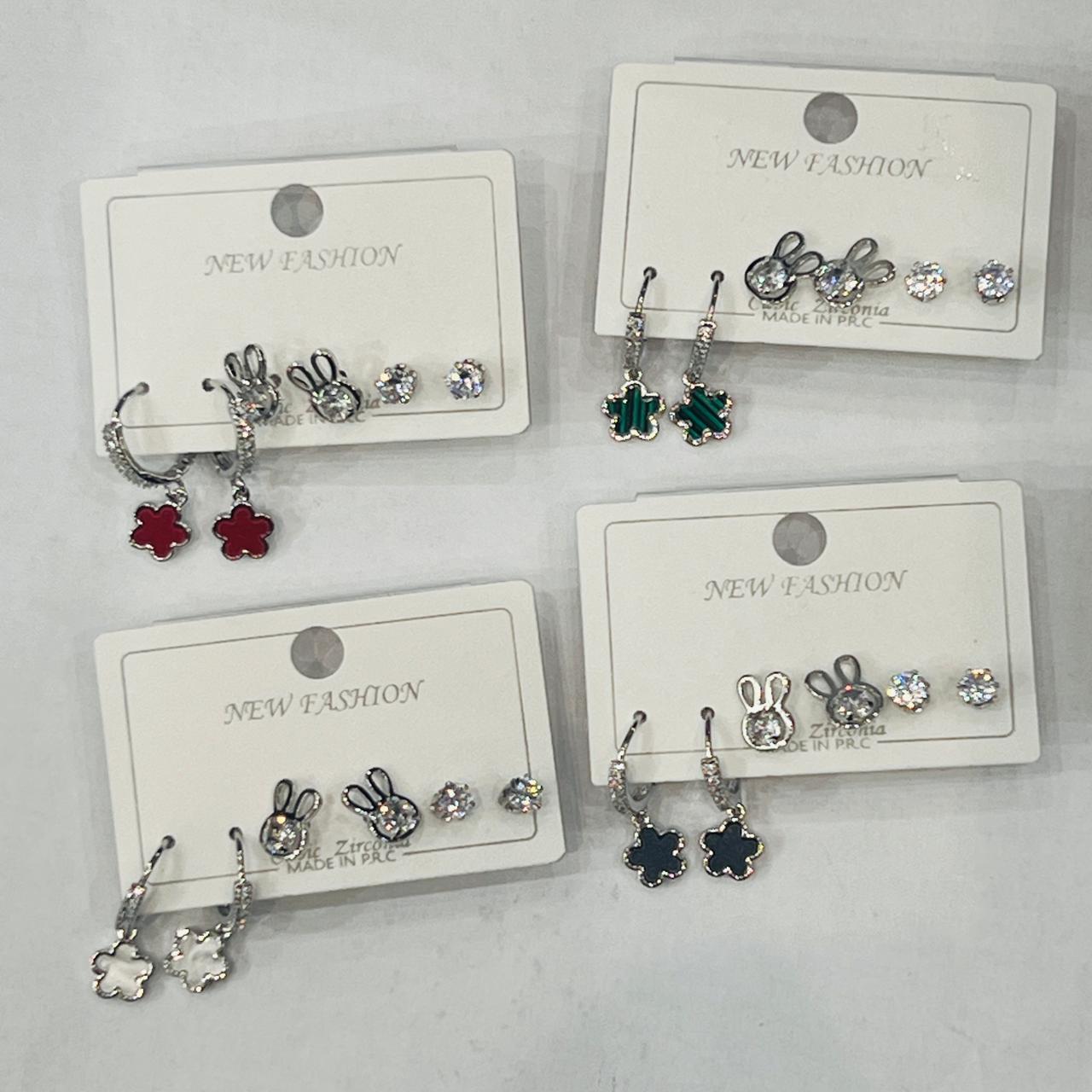 NEW FASHION – مجموعة من 3 أقراط